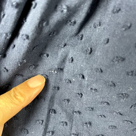 Pomander Place Tuckernuck Scarlett Top Womens Large Blue Swiss Dot Button Down - Picture 14 of 16